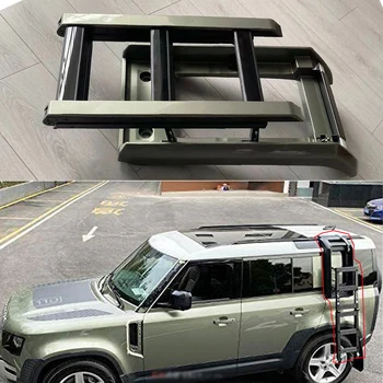 1 Adet Katlanabilir Kaldırılabilir Merdiven Koruyucu Çerçeve Pangea Yeşil Uyar Land Rover Defender 90 110 2020-2023 için