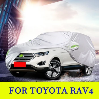 Dış Tam araba kılıfı Açık Koruma Kar Örtüsü Güneşlik Su Geçirmez Toz Geçirmez Toyota RAV4 XA30 XA40 XA50 2009-2021
