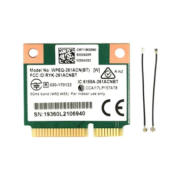QCA6174 WPEQ-261ACN (BT) WİFİ Kartı+IPEX4 ila IPEX1 Kablosu 802.11 AC 867M QCA6174 Bluetooth 4.2 WİFİ 5 Mini PCIe Kartı
