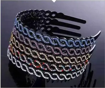 moda Yeni basit zarif lüks kaymaz inciler kafa bandı diş rhinestones Kafa Bandı Kadın Kızlar için Saç Şapkalar
