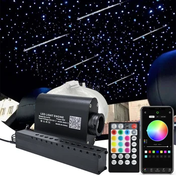 16W Fiber optik Yıldız tavan ışık kiti app müzik kontrol cihazı Araba Çatı Çekim Yıldız Kiti uç Kızdırma Kablosu Yıldızlı gökyüzü tavan Lambası