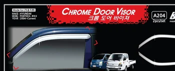 Krom Kapı Siperliği Yan Pencere Saptırıcı Gölge Güneş Yağmur Kalkanı Gümüş Gezileri Saçak Hyundai Porterii