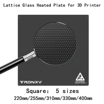 5 Boyutları Kafes Cam ısıtma plakası 220mm 255mm 310mm 330mm 400mm için Uygun ısıtmalı Yatak 3D Yazıcı Parçaları ve Aksesuarları