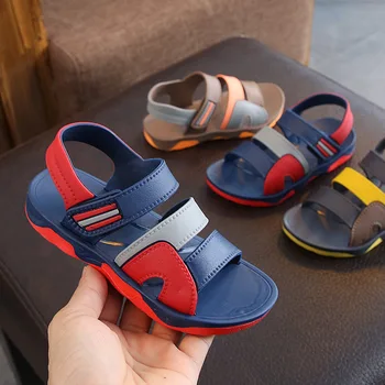 Yumuşak Taban çocuk sandaletleri 2023 Yaz Yeni Çizgi film Çocuk Sandalet Orta İla Büyük Çocuk Plaj Ayakkabısı rahat Ayakkabı Çocuk Ayakkabısı Erkek Ayakkabı Sandalias
