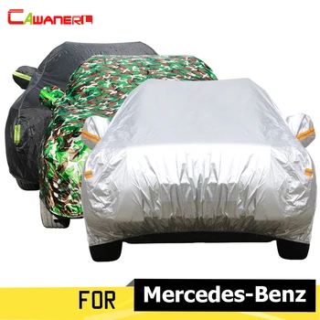 Cawanerl Tam araba kılıfı Yağmur Anti-UV Güneş Kar koruma kapağı Toz Geçirmez Mercedes Benz Için R280 R300 R350 R500 R320 Viano