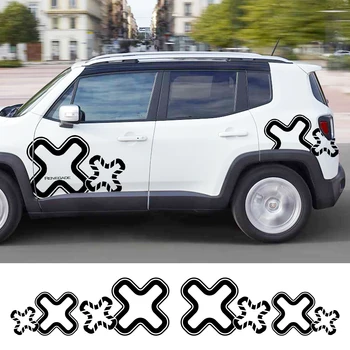 Araba Kapı Yan PVC Çıkartmalar Jeep Renegade 2016-2023 İçin Şık Grafik Vinil Film Çıkartmaları Oto Vücut Harici Tuning Aksesuarları
