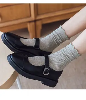 Yasuk İlkbahar Yaz kadın Moda Katı Sevimli Güzel Dantel Rahat Rahat Yumuşak Yüksek Tüp Çorap Kazık Gevşek Çorap 6 Adet