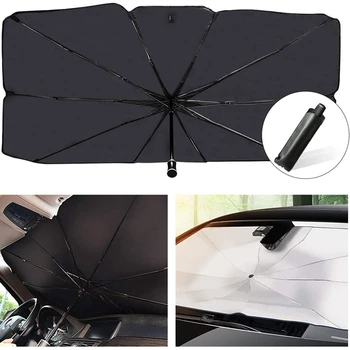 Araba güneş şemsiyesi Tonları Cam Katlanabilir Güneş Gölge Kapak UV koruma ısı yalıtımı Araba İç ön Pencere Güneşlik