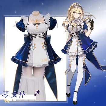 Anime Genshin Darbe Jean Oyun Takım Elbise Hizmetçi Kıyafeti Sevimli Elbise Parti Üniforma Cosplay Kostüm Cadılar Bayramı Kadınlar Ücretsiz Kargo 2021 Yeni.