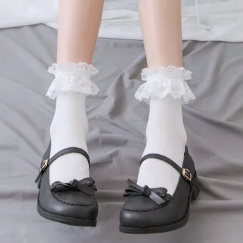 Çorap Kadın Japon Bölümü Jk Üniforma Bölümü Lolita Orta Hortum Örgü Büyük Dantel Dantel Küçük Kadın İnce Çorap