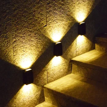 4/8 Adet güneş led su geçirmez açık alan aydınlatması bahçe dekorasyon ışık kontrol sensörü güneş ışığı çit merdiven duvar merdiven basamakları lambası