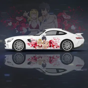 Anime Peri Kuyruk Baskı Araba Sarma Çıkartmaları Korumak Araba Çıkartması vinil yapışkan Araba Vücut Görünümü Modifikasyonu Dekoratif Sticker