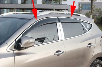 Rüzgar deflektörü Yağmur Güneş Pencere Siperliği koruyucu havalandırma Kapağı 2009-2014 Ford Kenar Araba Dekorasyon Tarzı 4 ADET