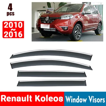 Renault Koleos 2010-2016 İÇİN Pencere Siperliği Yağmur Koruma Windows yağmur kılıfı Saptırıcı Tente Kalkanı Havalandırma Koruma Gölge Kapak Trim
