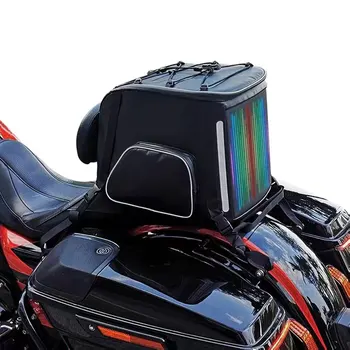 Crelander Motosiklet Kuyruk Çanta Led Ekran İle Su Geçirmez Akıllı App Kontrolü Motosiklet Kuyruk Kutuları bagaj rafı