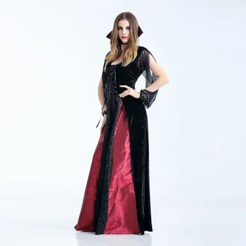 Yeni Kadın Vampir Kostümleri Cosplay Yetişkin Gotik Cadı Vampir Kostümleri Cadılar Bayramı Masquerade Vampir Kostümleri Oynar