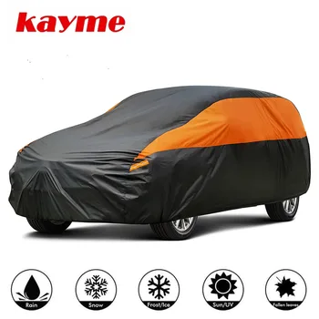 Kayme araba kılıfı Otomobiller için Tüm Hava Su Geçirmez Güneş UV Yağmur Toz Kar Koruma Evrensel Fit Sedan SUV Hatchback