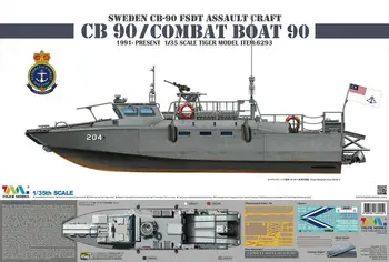 Kaplan Modeli 6293 1/35 İsveç CB-90 FSDT Saldırı Gemisi CB 90 / Savaş Teknesi 90