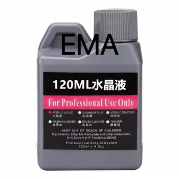 120ML EMA Akrilik Sıvı Monomer Tırnak Akrilik Kristal Sıvı Profesyonel Daldırma Oyma Tırnak Sanat Uzatma Manikür Kaynağı