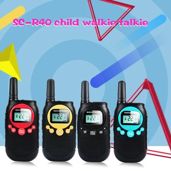 SC-R40 2 çift Çocuk walkie talkie çocuklar çocuk Oyuncak iki yönlü telsiz 0.5 W el telsizi şarj edilebilir pil