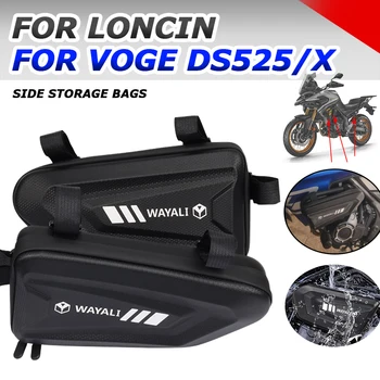 VOGE için DS525X DS 525X525 X DS525 X Motosiklet Aksesuarları Yan Çanta Fairing Alet Çantası Depolama Çerçeve Tampon Çerçeve CrashBar Çanta