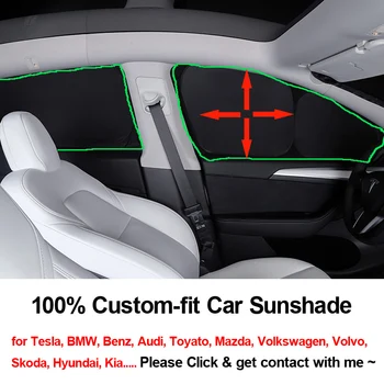 Özel Araba Güneş Gölge Gizlilik Koruyucu Ön Arka Cam Güneşlik UV Engelleyici Kapak BMW Benz Audi Toyota Kia Parçaları