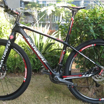 Naturefly Karbon dağ bisiklet iskeleti MTB bisiklet şasisi Döngüsü Frameset 27.5 Kırmızı Siyah 135mm Arka Aks Ücretsiz Kargo