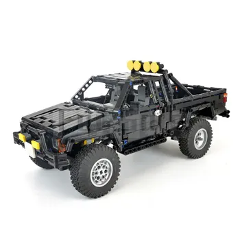 MOC-43124 Xtra Kabin 4×4 kamyonet (Hilux) - Geleceğe dönüş RM8 Garaj Yapı Taşı Modeli Eklenmiş Oyuncak Bulmaca Çocuklar