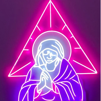 Özel yapılmış İsa korusun LED Neon burcu duvar ışıkları parti düğün vitrin restoran doğum günü dekorasyon