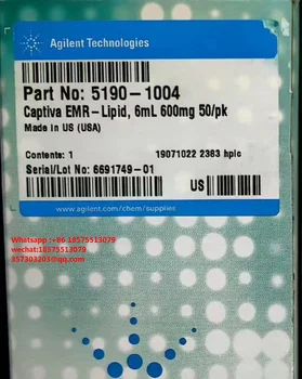 Agilent için 5190-1004 Katı faz ekstraksiyon Kolonu, 600 mg / 6cc, 50 parça / kutu 1 Kutu