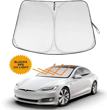 Tesla Modeli Y 3 2017-2022 araç ön camı Güneş Koruyucu Pencere Güneş Gölge Güneş Koruyucu Siperliği Blokları Şemsiye Coche UV ışınları Koruma