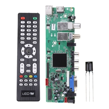 DVB-S2 DVB-T2 DVB - C Dijital Sinyal ATV Akçaağaç Sürücü LCD Uzaktan kontrol panosu Başlatıcısı Evrensel çift USB Medya QT526C V1. 1