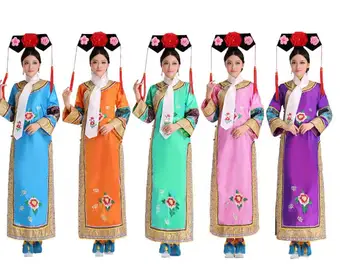 Çin Geleneksel dans kostümü Kadın Antik Chongsam Elbise Qing Hanedanı Kostüm Kadınlar için Tang Giyim Parti Cosplay 89
