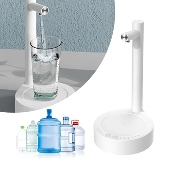 Taşınabilir Elektrikli su sebili otomatik anahtar Su Pompası USB Şarj Masaüstü Su Şişesi Pompası İçme Makinesi Standı ile