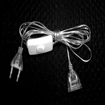 3m fiş genişletici tel uzatma kablosu ab/abd/USB fişi için LED dize ışık yeni yıl noel düğün dekorasyon tatil aydınlatma