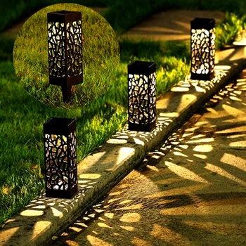 Güneş LED bahçe ışıkları su geçirmez yol kenarı ışıkları açık cadılar Bayramı noel dekoratif peyzaj aydınlatma Patio Yard bahçe