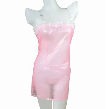 PVC Plastik Askı Elbise Şeffaf Etek Dantel Cam Şeffaf