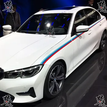 2 adet Yeni Vücut Spor Dekoratif Araba Sticker Araba Çıkartması Vinil Araba Filmi BMW 3 Serisi 5 Serisi 7 Serisi