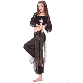 2 adet Takım Elbise Oryantal dans kostümü s Oryantal dans kostümü s Bollywood dans kostümü S B Oryantal dans kostümü Seti Üst Sutyen + Pantolon