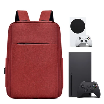 Sırt çantası XBOX SERİSİ S X Ana Oyun Konsolu Depolama Büyük Kapasiteli Seyahat Taşıma Koruyucu omuzdan askili çanta Gri Kırmızı Mavi Siyah