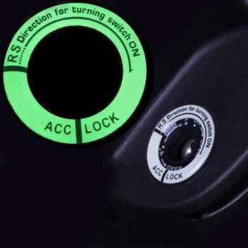 1 Adet Arabalar Floresan Ateşleme Sticker 3D ışık anahtarı Çıkartmaları Araba İç Parçaları Araba Dekorasyon Aksesuarları
