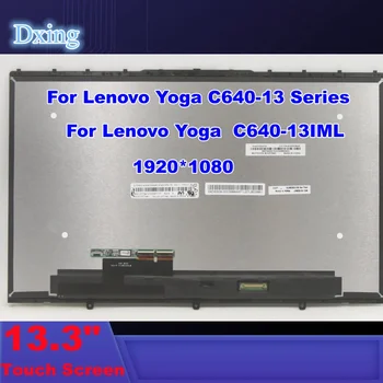 13.3 LCD dokunmatik ekranlı sayısallaştırıcı grup İçin Çerçeve İle Lenovo Yoga C640-13IML 81UE 81XL 5D10S39624 Ekran Paneli Değiştirme