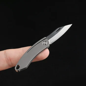 Saf Titanyum Mini Bıçak Keskin Yıkım Express Bıçaklar Anahtarlık Kolye Mektup Açacağı Açma Bıçağı Taşınabilir EDC Aracı