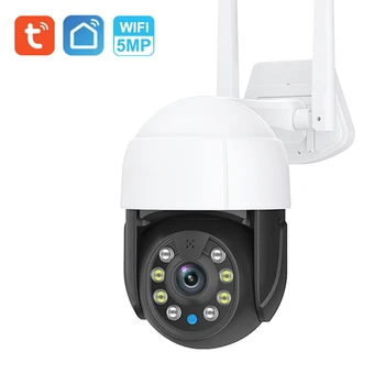 Tuya 5MP Wifi IP Kamera Açık Video Gözetim Kamera Renkli Gece Görüş Aı Akıllı İnsan Algılama ev güvenlik kamerası CCTV