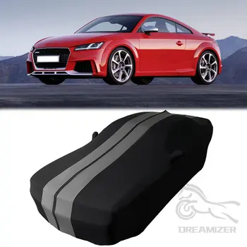 Ultraguard Streç Kapalı araba kılıfı İçin Uyumlu Audi TT RS / R8 Koyu Gri Siyah Çizgili Özel Araba Giyim Otomatik Kapak