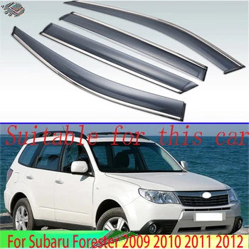 Subaru Forester 2009 için 2010 2011 2012 Plastik Dış Visor Havalandırma Tonları Pencere Güneş Yağmur Guard Saptırıcı 4 adet