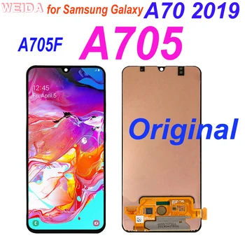 6.7 inç AMOLED samsung LCD Galaxy A70 2019 A705 A705F SM-A705F lcd ekran dokunmatik ekranlı sayısallaştırıcı grup için A705 Ekran