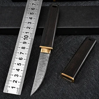 17.7 cm Yüksek sertlik Sharp şam kamp bıçağı Çok amaçlı Abanoz Savaş Bıçaklar Kamp Açık Taktik Bıçak