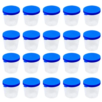 100 Adet Beher Sıvı Ölçüm Kabı Örnek İdrar 40ml Numune Şişesi plastik saklama kutusu