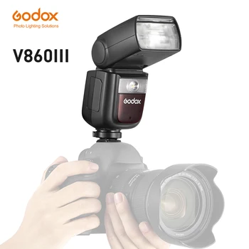 Godox V860 III led el feneri Kamera Hss Yüksek Speedlight Sync Flaş Speedlite TTL 2.4 G 1/8000s 480 Tam Güç Yanıp Söner Canon